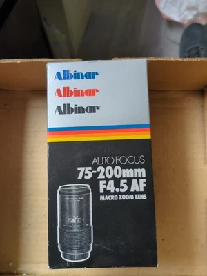 Albinar Autofocus 75-200mm F4.5 AF Macro Zoom Lens for Minolta Maxxum Camera - Image 1 of 4