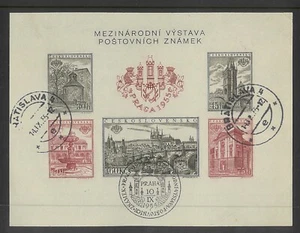Czechoslovakia 1955 Prague Exhibition Imperf Mini Sheet Scott 719 Fine Used33-16 - Picture 1 of 1