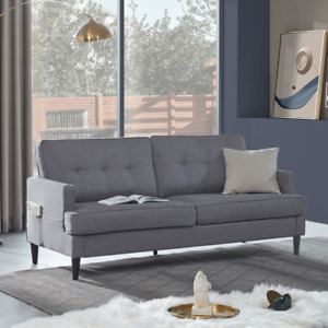New 71" Modern Couch Soft Linen Upholstery Loveseat for Compact Living Space