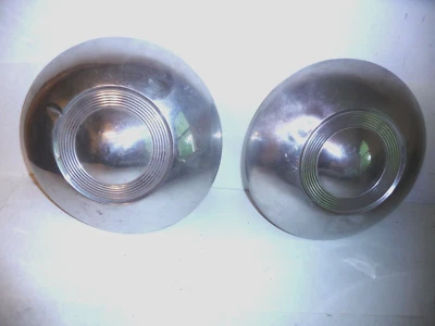 1956 1957 1958 Dodge D100 D200 Pickup !0" Dog Dish Hub Caps (2) OEM 1554989 - Image 1 of 4
