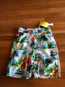 NWT Gap Kids Boys Hawaiin Print Board Shorts - Size M (8) - Picture 1 of 2