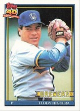 1991 Topps Baseball Teddy Higuera Milwaukee Brewers #475