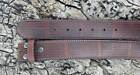 Brown Tooled American Flag Leather Snap Belt Strap - 100% Full Grain Western St