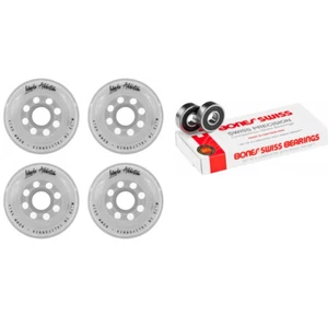 Labeda Inline Roller Hockey Skate Wheels Addiction White 80mm 4 Set Bones Swiss - Picture 1 of 1