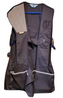 Bob Allen PATCHED Brown Hunting Club Shooting Trap Skeet Vest Size M, Preowned - Image 1 of 4