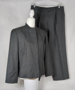 Traje pantalón mujer Talbots de colección 2 piezas 100 % lana tela italiana cremallera completa forrado-alterado - Imagen 1 de 23