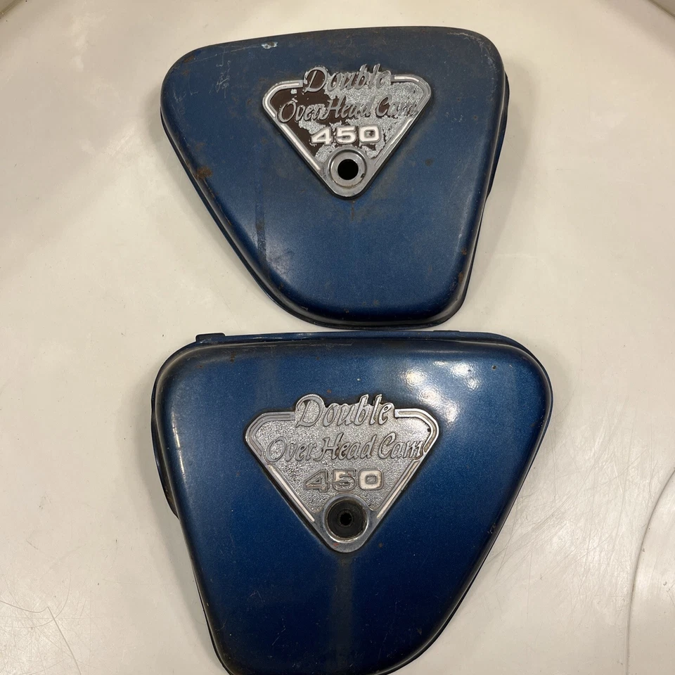 Honda CB450 CL450 1971 70-74 OEM cubierta lateral izquierda derecha carenado cubiertas de caja de aire Foto 1 de 2