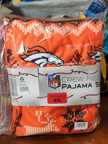 Denver Broncos NFL FOCO Crew Neck Pajama Set Christmas Holiday Womens Size XXL Cover