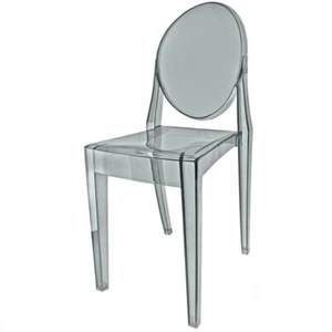 Fusion Living Smoke Grey Ghost Style Victoria Esszimmerstuhl aus Kunststoff - Bild 1 von 4