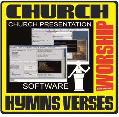 Church Worship Songs/Hymns Bible verse Church Projector Ready Displays USB - Image 1 of 4