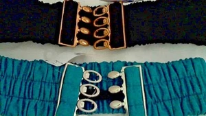Interlocking Clasps Belts Available Black ML Turq SM  Nice Stretch Rouched  - Bild 1 von 5