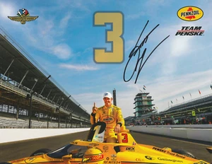 2025 SCOTT McLAUGHLIN firmata INDIANAPOLIS 500 HERO FOTO CARD INDY CAR PENNZOIL - Foto 1 di 2