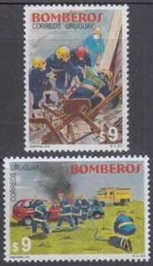 URUGUAY Sc # 1884a-b CPL MNH JUEGO DE 2 - BOMBEROS - Imagen 1 de 1