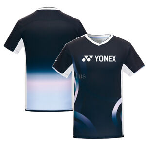 YONEX 23FW Men's Badminton T-Shirts Apparel Clothing Sports Mid Night 233TS011M