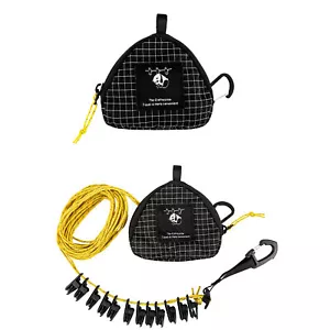 Portable Clothesline for Travel Laundry Drying Rope Outdoor Camping Clothesline - Picture 1 of 14