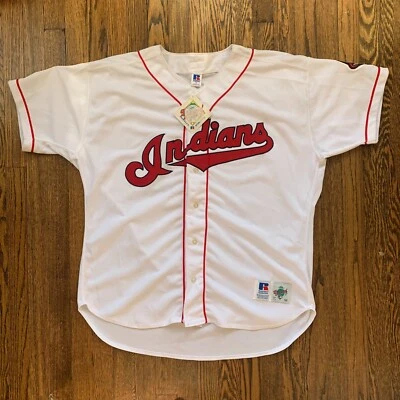 NWT Cleveland Indians Russell Athletic Diamond Collection Jersey Size 52 Vintage - Image 1 of 4