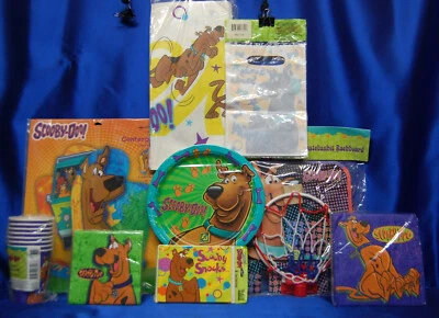 Scooby Doo # 12 PLATOS Taza Servilleta Centro de mesa Invitación Botín Bolsa Banner Foto 1 de 3