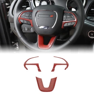 3x Steering Wheel Frame Cover Trim for Dodge Durango 2014-2019 Accessories - Picture 1 of 6