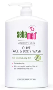 Sebamed Liquid Olive Face and Body Wash Pump Pot 1L, For Sensitive Skin, Unisex - Picture 1 of 2