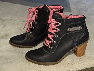 ** S.Oliver ** Botines/bombas de cuero negro NUEVOS/SIN USAR ** Talla 40 ** Foto 1 de 4