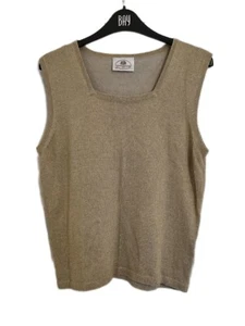 Nightingales 1980s Vintage Gold Glitter Sleeveless Jumper - Picture 1 of 5