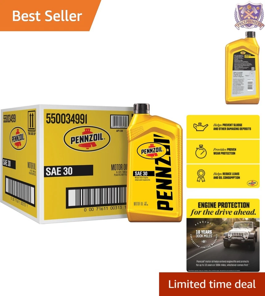 PENNZOIL Engine Oil 30W Conventional 1 Qt. PENZ30
