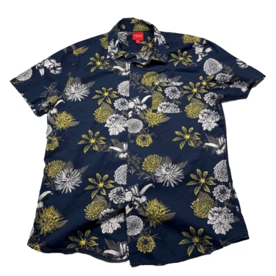 Vintage GUESS Shirt Mens XL Blue AOP Floral Button Up Casual Cruise Wear Camp - Image 1 of 4