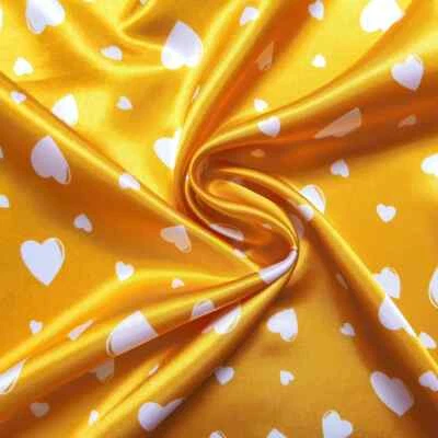 Vestido cachecol tecido cetim coração amor 58"" largura por jarda faça você mesmo material para artesanato Charmeuse - Imagem 1 de 4