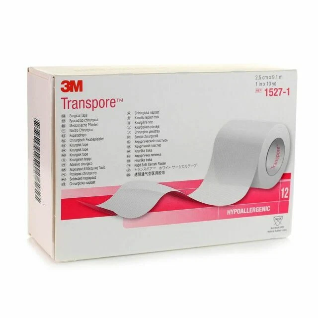 3M Transpore Transparent Water-Resistant Medical Tape 1"x10yd, 6/Pack - Image 1 of 1