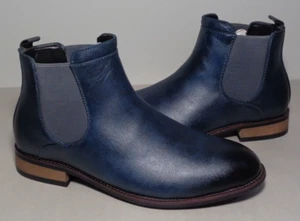 Vance Co. Size 9.5 Wide / LANDON / Navy / Chelsea Dress Boots / New Men's Shoes - Picture 1 of 21