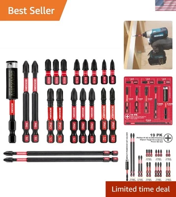 Professional Quality 19-Pack Phillips Bits Set with Strong Magnetic Holder - Image 1 of 4