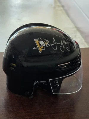 MINICASCO NEGRO AUTOGRAFIADO JAROMIR JAGR PINGÜINOS CERTIFICADO BECKETT  Foto 1 de 4