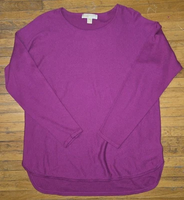 Michael Michael Kors 热粉色长袖毛衣束腰外衣 - 女式 M 码 — 第 1/4 张图片