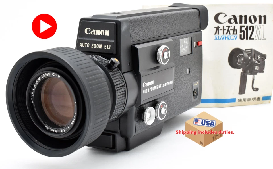 Lesen! [Exzellent+5] Canon Auto Zoom 512 XL Electronic Super 8 8mm Film JAPAN - Bild 1 von 4