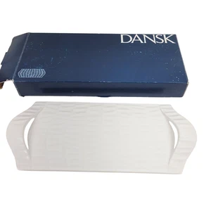 Dansk Jacquard Small Tray Platter White - Picture 1 of 5