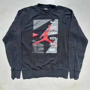 Nike Air Jordan Felpa Uomo Sm Nero Jumpman Pullover in Pile Stampa Retro Ft - Foto 1 di 8