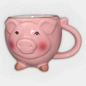 “PIG” 3-D Figural Pink Pig Coffee/Cocoa/Tea Mugs B-18 - Picture 1 of 2