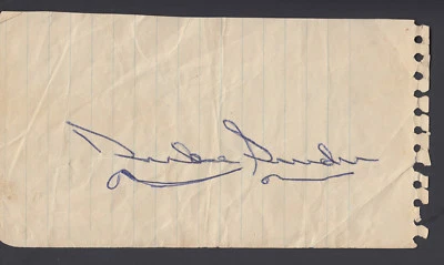 Duke Snider Signed 3x5 Notebook page Vintage Autograph SGC Authentic - Image 1 of 2