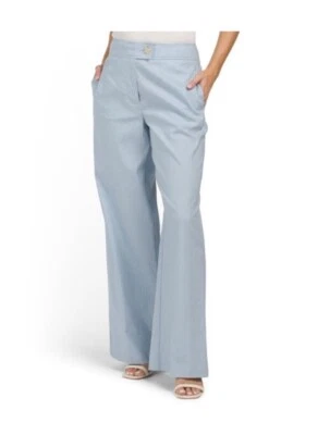 Брюки ELIE TAHARI The Serena из льняной смеси с широкими штанинами. Размер 16. Рекомендуемая розничная цена производителя $295 - Изображение 1 из 4