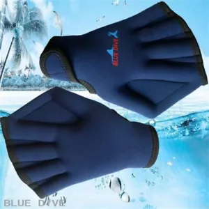 1 Pair Swimming Webbed Gloves Fingerless Surfing Swim Aid Paddle Gloves - Picture 1 of 11