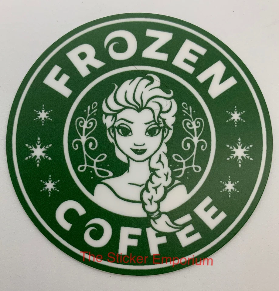 Pegatina de café congelado helado ~ botella de agua ~ computadora portátil ~ vaso ~ calcomanía de vinilo Foto 1 de 1