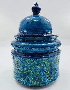 Bitossi Jar Lidded Italy Pottery Ceramic Rosenthal Netter VTG Turkish Paisley - Picture 1 of 13