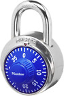 Master Lock 1506D Locker Combination Padlock, 1 Pack, Blue