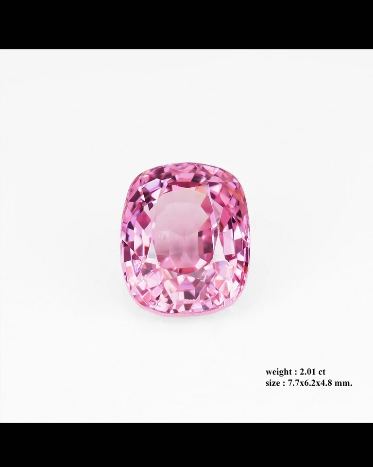 Spinello aus Burma 2.01 ct vivid pink, eye clean (untreated) - Bild 1 von 4