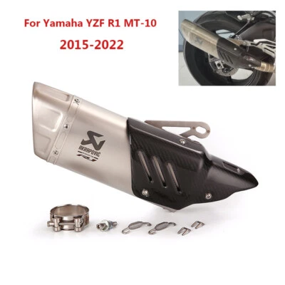 Slip for Yamaha YZF R1 MT-10 2015-2022 Modified Exhaust Tips Tail Muffler Pipe - Image 1 of 4