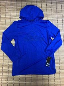Adidas Climalite Little Boys Long Sleeve Active Top With Hood Size - XL (18/20) - Picture 1 of 4