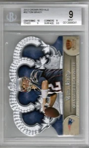 2012 Crown Royale #52 Die Cut TOM BRADY BGS 9 MINT - Picture 1 of 2