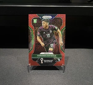 2022 Panini World Cup Prizm - Gerardo Arteaga - Red Mojo /99 Mexico Rookie - Picture 1 of 2
