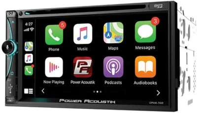 PowerAcoustik 7" IN-DASH CAR PLAY 2-DIN CD,DVD,Digital Media Car Stereo Receiver - Image 1 of 4