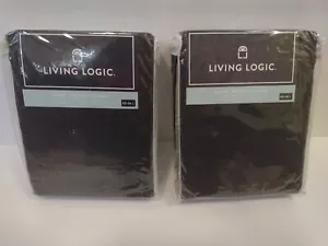 Living Logic Delmar Brush Nickel Grommet Top Panel Black 50in W x 63in L- 2 Pack - Picture 1 of 7